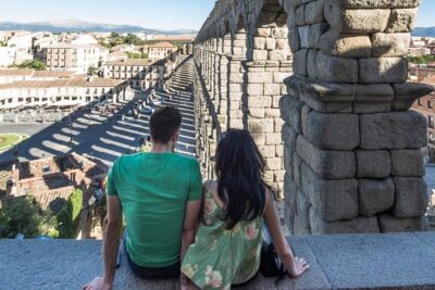 Avila with Walls and Segovia with Alcazar from Madrid - Roman Segovia’s aqueduct: 166 arches, 120 pillars