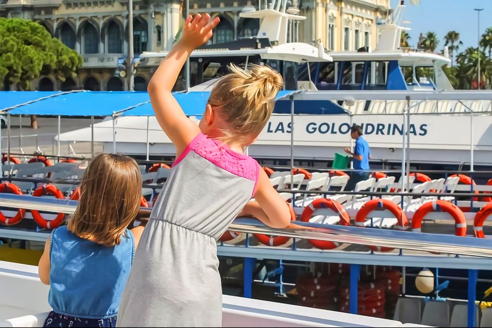 Barcelona: Boat Tour in Las Golondrinas - From Portal de la Pau out into the sea: what the timing really gives you