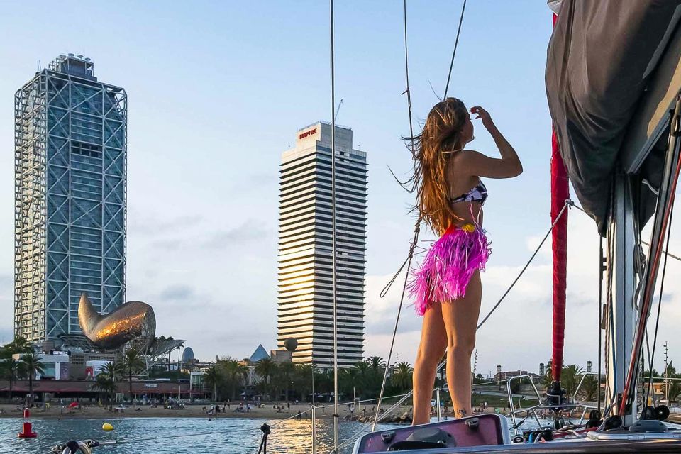 Barcelona: Coastline Boat Trip with Snacks and Cava - The swim stop: crystal water, timing you can actually enjoy