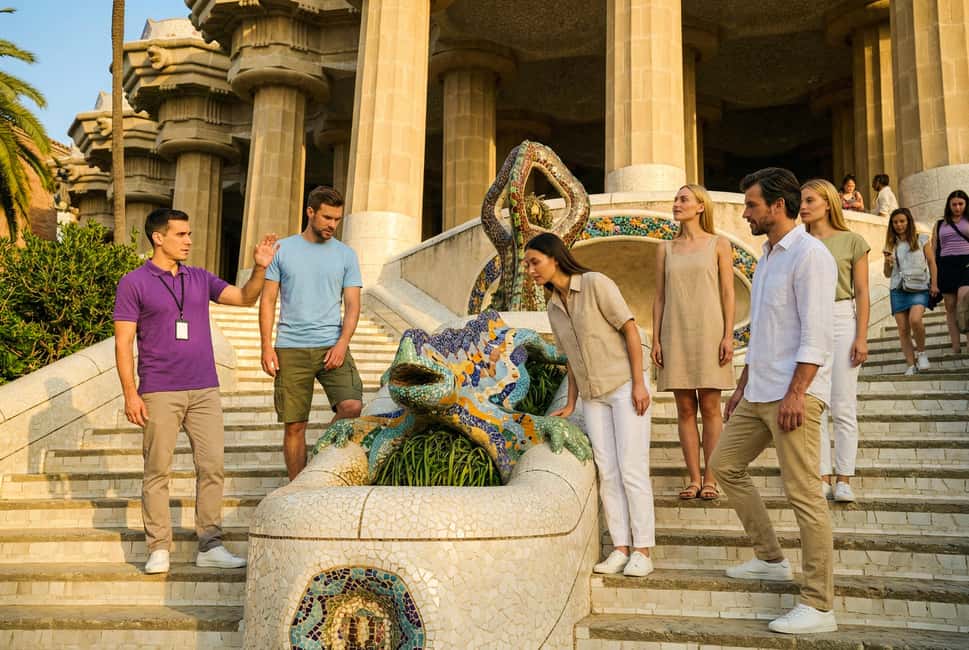 Barcelona: Gaudí’s Park Güell Tour with Fast-Track Ticket - Trencadís mosaics and the Hypostyle Room’s stone-forest trick