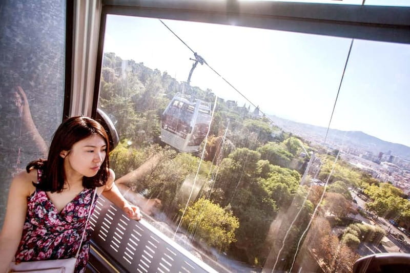 Barcelona: Montjuïc Cable Car Roundtrip Ticket - How the ride works: Parc de Montjuïc to Castell de Montjuïc