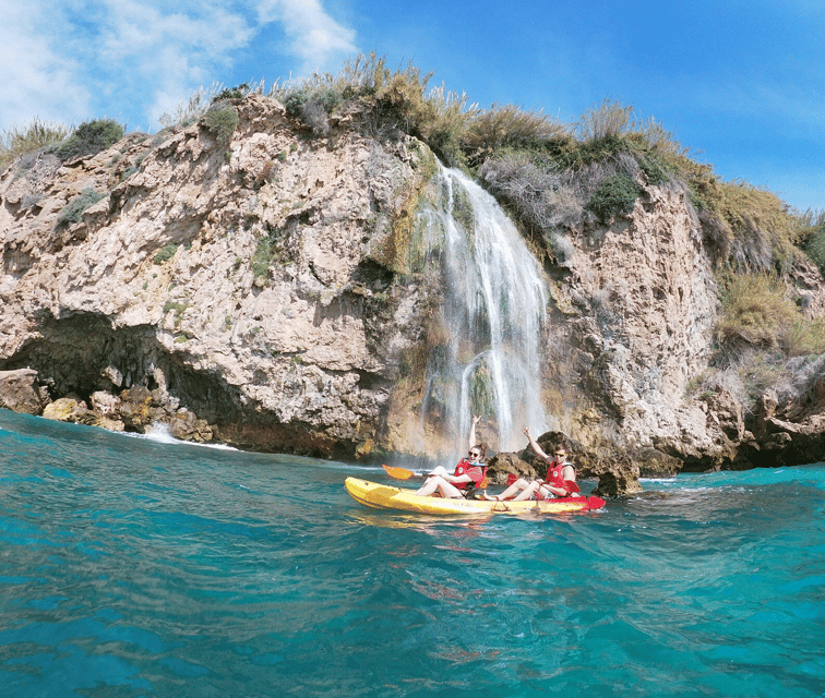 Nerja: Guided Kayak Tour Nerja Cliffs and Maro Waterfall - Leaving Playa Burriana: why the route starts here